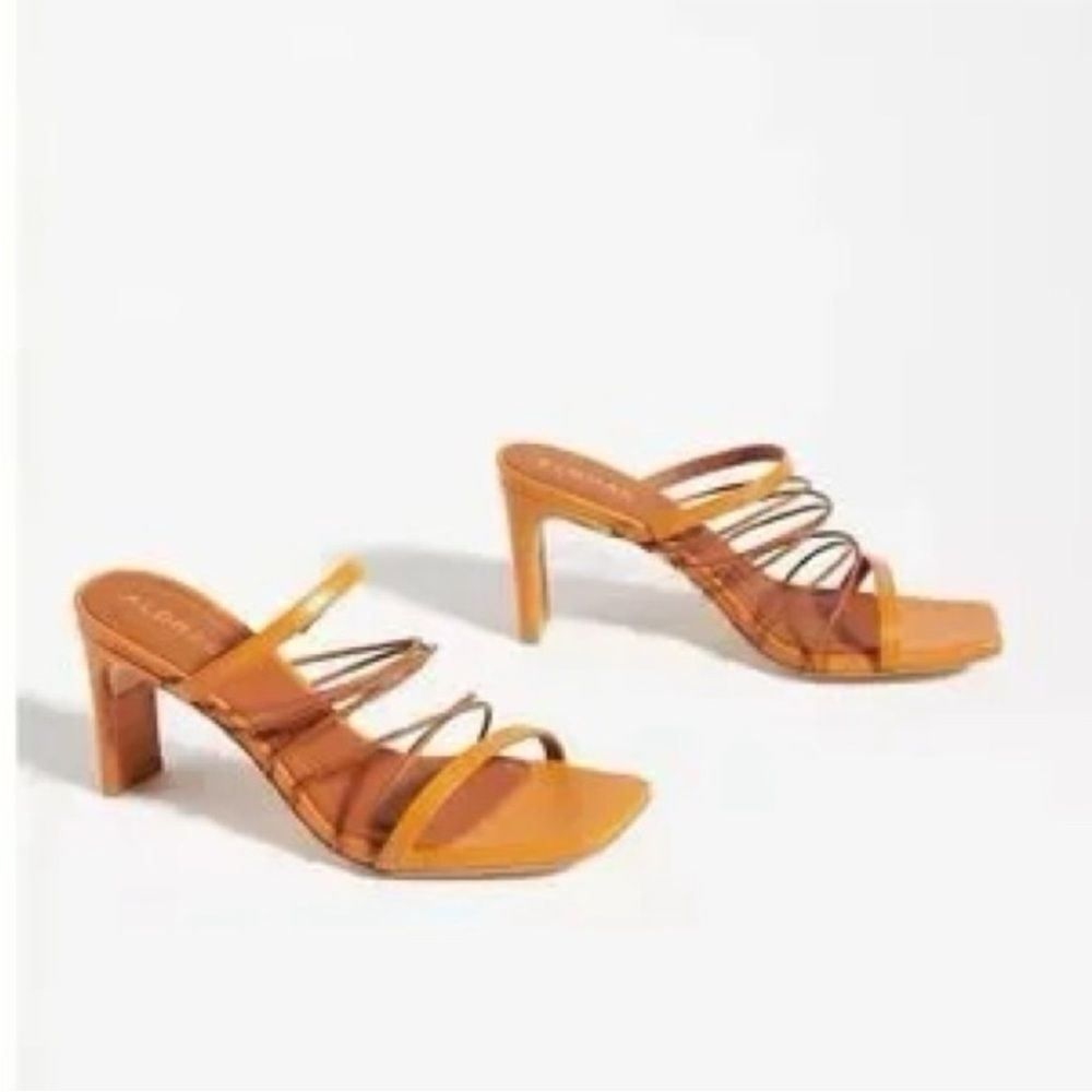 NEW ALOHAS x Anthropologie Strappy Heels Tan EU 40 US 10 - Picture 2 of 10